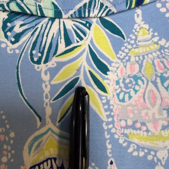 Lilly Pulitzer Jessalynn Romper Blue Peri Lapis Lantern L EUC - Picture 11 of 16